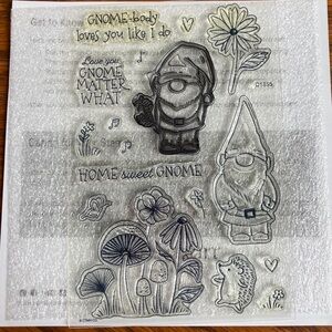 Close to My Heart, Z3741 “Gnome Matter” Acrylic Stamp Set and Thin Cuts